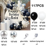 elvesmall Wedding Balloon Garland Arch Kit White Gold Confetti Latex Balloons Birthday Party Baby Shower Anniversary Decoration Globos