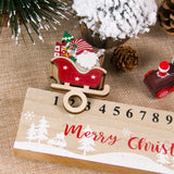 elvesmall Christmas Advent Calendar 2023 Wooden Gnomes Santa Countdown Calendar Ornament Navidad 2024 New Year xmas Home Desk Decoration