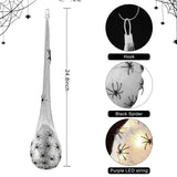 elvesmall  Halloween Decoration Hanging Light Up Spider Egg Sacs Outdoor Decoration Glowing Spider Web Egg Indoor Lighted Gift for Party