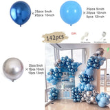 elvesmall Macaron Blue Balloon Garland Arch Kit Birthday Wedding Party White Grey Latex Gender Reveal Baby Shower Decoration Balloons