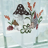 elvesmall Cute Hedgehog Mushroom Short Curtain for Small Window Embroidery Sheer Drape Kitchen Valance Partition