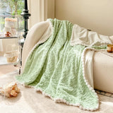 elvesmall  Multifunctional faux fur winter blanket with zipper 3D rose bed linen plush sofa blankets Microfiber bedding quilt Duvet cover