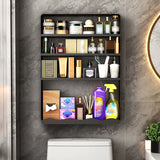elvesmall  Kitchen Organizer Rack Wall Mounted Storage Container Rack Seasoning Bottle Holder Spice Jars Utensils Household Layered Shelves