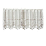 elvesmall 1PC White Lace Floral Short Curtain for Kitchen Window Sheer Drape Cabinet Dustproof Home Decoration #E
