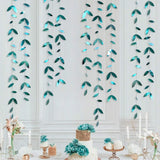 elvesmall 13 Ft Mirror Gold Paper Leaf Garlands Leaves Streamer Decorations Hanging for Gold Birthday Baby Shower Wedding Xmas Party Decor