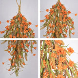 elvesmall  Thanksgiving Hanging Artificial Plant Vines Fall Home Decoration Outdoor Fake Plant Garland Wedding Party Wall Front Door Wreath
