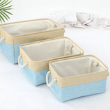 elvesmall Cotton and Linen Foldable Storage Basket for Sorting and Organizing Miscellaneous Items Storage Baskets Woven Basket