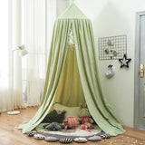 elvesmall  Summer Fabric Mosquito Net Tent Canopy Window Anti Mosquito Net Nordic style solid color Home and garden child bed