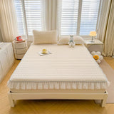 elvesmall Summer Cooling Mattress Cover Couple Cool Sleeping Mat Korean Lace Latex Cold Feeling Sheet Double Folding Bed Protection Pad