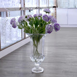 elvesmall  French Light Luxury Thick Crystal Glass Vase Bud Flower High Foot Series Fruit Bowl Fruit Bucket Fireworks Utensils Decoration