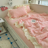 elvesmall Korean Lace Air-conditioned Quilt Can Be Machine-washed,100% Washable Summer Cooling Quilt Cold Silk Air Condition Quilt/Blanket