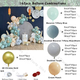 elvesmall Doubled Pearl Tiffany Blue Balloons Garland Arch Wedding Valentines Ball Decoration Matte White Ballon Kit Birthday Baby Shower