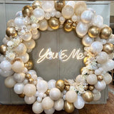 elvesmall Sand White Wedding Decor Balloon Garland Arch Kit Happy Birthday Party Metal Gold Silver Latex Baby Shower Decoration Balloons