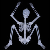 elvesmall Halloween Hanging Luminous Skeleton Decoration Full Body Noctilucent Ghost Bone Halloween party Outdoor Garden Crazy Scary props