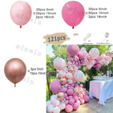 elvesmall Metal Rose Pink Balloon Garland Arch Kit Boho Sand White Wedding Birthday Party Balloons Gender Reveal Baby Shower Decorations