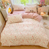 elvesmall High Quality Cotton Bedding Set:1Duvet Cover  2Pillowcases (No Sheet), Breathable Skin Friendly for Single/Couple Bed, 17 Sizes