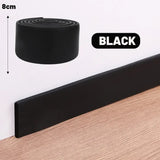 elvesmall 2M Skirting Line Sticker 3D Waterproof Enclosure Self Adhesive Wall Sticker Thickened Furniture Corner Anti-collision Decor Tape