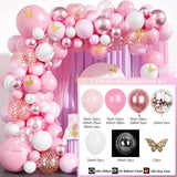 elvesmall Balloons Arch Garland Kit Pink Balloons Party Birthday Balloons Decoration Set for Bridal Baby Shower Wedding Birthday