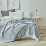 elvesmall Decorative Bed Throw Blankets Scandinavian Style Muslin Gauze Bedspreads On The Beds Sofa Covers Couple Bedding Quilt 200*230cm
