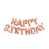 elvesmall 16inch Birthday Balloons Decoration Rose Gold Foil Letter Balloon Set Happy Birthday Globos Kids Party Banner Supplies