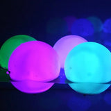 elvesmall LED Water Floating Light Remote Control 16 Colors Waterproof Swimming Pool Light Outdoor Balloons Inflatable Garden Beach Balls