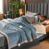 elvesmall  Milk Fleece Autumn Winter Warm Weighted Blankets for Beds European Thickened Beibei Velvet Throw Blanket Warmth Quilt Comforter