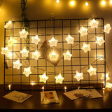 elvesmall  LED Star Lights Smile Star Night Lights String Lights Decoration Battery/USB Recharge Bedroom Decorations Gift Lamps for Kids
