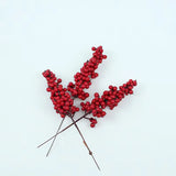 elvesmall 5/10pcs Artificial Red Berries Bouquet Fake Flower Christmas Tree Decoration Gift Box Decoration Accessories Wedding Party Decor