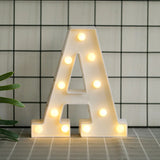elvesmall  Creative DIY Luminous LED Letter Lights 26 English Alphabet Light for Holiday Home Wedding Birthday Christmas Party Decorations