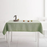 elvesmall 100% Stone-washed Linen Solid Color Table Cover,Natural Fabric Tablecloth,for Kitchen Dining Room Party Holiday Tabletop Decor