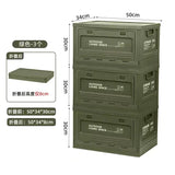 elvesmall 3pc Extra large folding storage box clothing storage box household plastic toy storage box thickened three-door storage cabinet