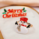 elvesmall  Christmas Napkin Rings Gold Zinc Alloy Bling Napkin Buckle for Christmas Wedding Table Party Decoration New Year Napkin Holder