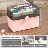 elvesmall 1pc Medicine Chest, Household Portable Multi-layer Box With Large Capacity, Emergency Storage
