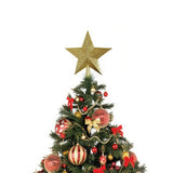 elvesmall  Christmas Tree Top Star Ornament Merry Christmas Decorations Shiny Gold Powder Five-pointed Star New Year's Ornament
