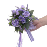 elvesmall  Bridal Bridesmaid Wedding Bouquet Roses Silk Artificial Holding Flowers Mariage Bouquet Wedding Accessories Festival Decorations
