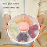 elvesmall Lid Moisture-proof Home Storage Box Rotating Fruit Tray Portable Sealed Dry Fruit Box Children's Snack Box Closet Organizer