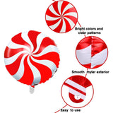elvesmall Christmas Candy Cane Foil Balloons Xmas Red Green Sweet Candies Balloon Christmas Gift Box Ballon Birthday Party Home Decoration