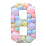 elvesmall 95cm Giant Number Mosaic Balloon Frame 0-9 Balloon Filling Box Kids Birthday Wedding Party Decoration Anniversary Decor