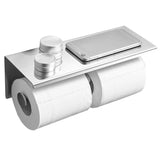 elvesmall Golden Modern Wall Mounted Toilet Paper Holder Stainless Steel Double Roll Tissue Holder Bathroom Paper Roll Storage Rack Hotel