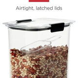 elvesmall  Rubbermaid Brilliance BPAFree Food Storage Containers with Lids Airtight for Kitchen and Pantry Organization Set of 14 W/ Scoops