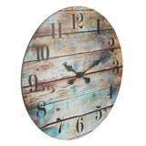 elvesmall 23" Multicolor Analog Round Farmhouse Battery Operated Wall Clock Decoration for Home Large Living Room Wall Clock Bedroom Decor