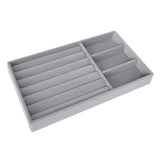 elvesmall Velvet Jewelry Storage Box Necklace Stackable Display Tray Bracelet Earring Organizers DIY Handicrafts Drawer Box Organizer Box