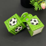 elvesmall 10pcs Cartoon Mini Football Candy Box Portable Kids Birthday Favor Gift Chocolate Packaging Bags  Party Decor