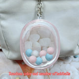 elvesmall 10CM Doll Display Storage Bags Transparent Doll Organizer Boxes Plush Doll Storage Pouches Clear Keychain Wallet Bag Mystery Box