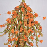 elvesmall  Thanksgiving Hanging Artificial Plant Vines Fall Home Decoration Outdoor Fake Plant Garland Wedding Party Wall Front Door Wreath