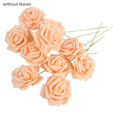 elvesmall 10/20/30 Heads 8CM Artificial PE Foam Rose Flowers Bride Bouquet Flower For Wedding Party Decorative Scrapbooking DIY Flower