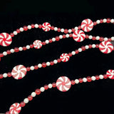 elvesmall  2.4 Meter Christmas Tree Acrylic Red Green Candy Beaded Decoration Chain Pendants Christmas Tree Hanging Xmas Party Favors