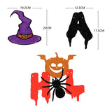 elvesmall Happy Halloween Paper Banners Pumpkin Ghost Spider Web Hanging Garland Haunted Houses Decorations Halloween Scary Party Supplies