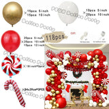elvesmall Christmas Balloons Garland Green Red Box Candy Balloons Arch Santa Reindeer Star Foil Ballon New Year Christmas Party Decor 2025