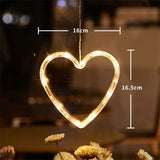 elvesmall LED Christmas Snowflake Light Santa Hanging Sucker Lamp Window Ornaments Decoration for Home Xmas Navidad New Year Decor